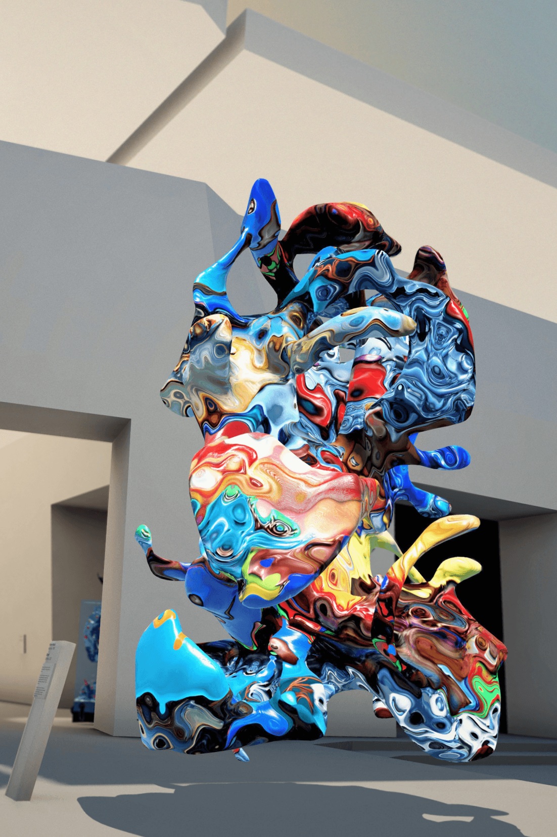 A Blort sculpture from Mack's  Blortasia , on display in the Museum of Other Realities