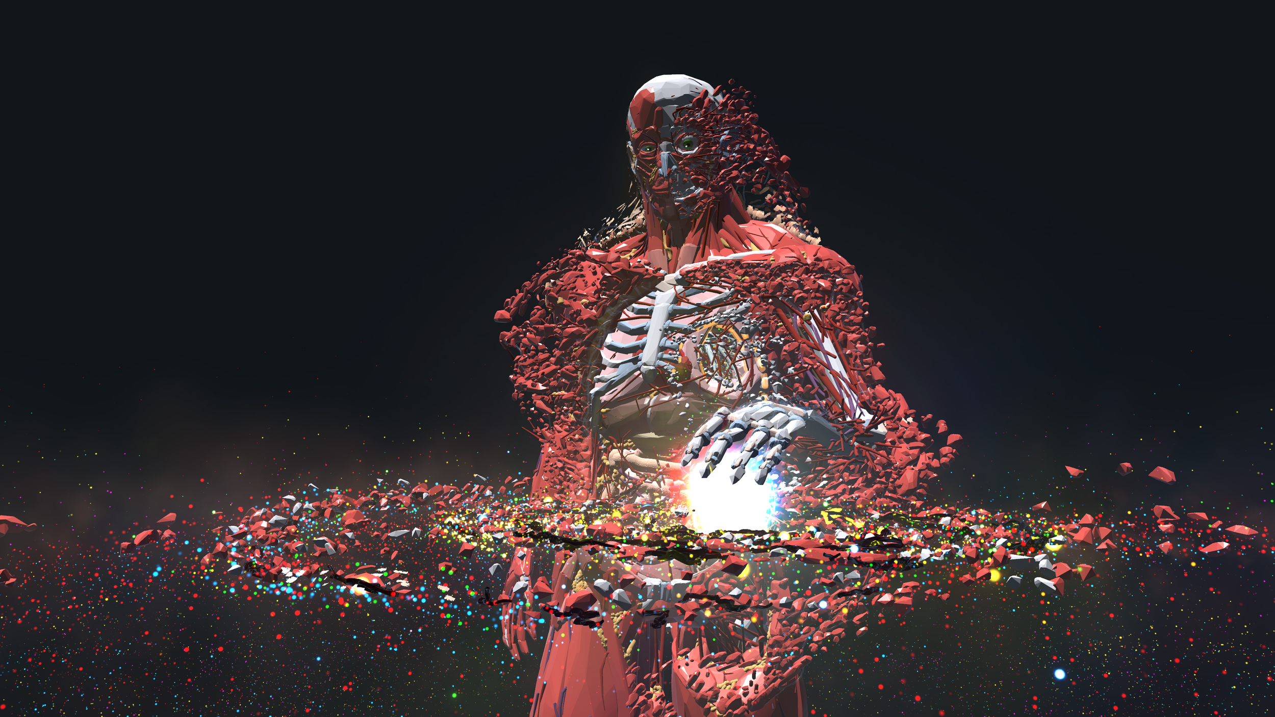 Ortega’s ‘Solve et Coagula’ (2018) on display in the Museum of Other Realities. Illustrated in Tilt Brush.